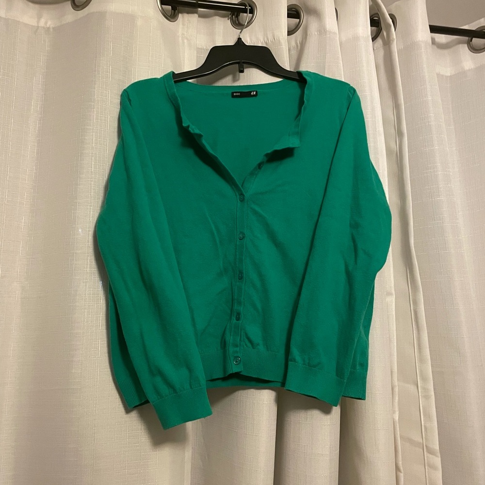 Kelly Green Cardigan/Sweater